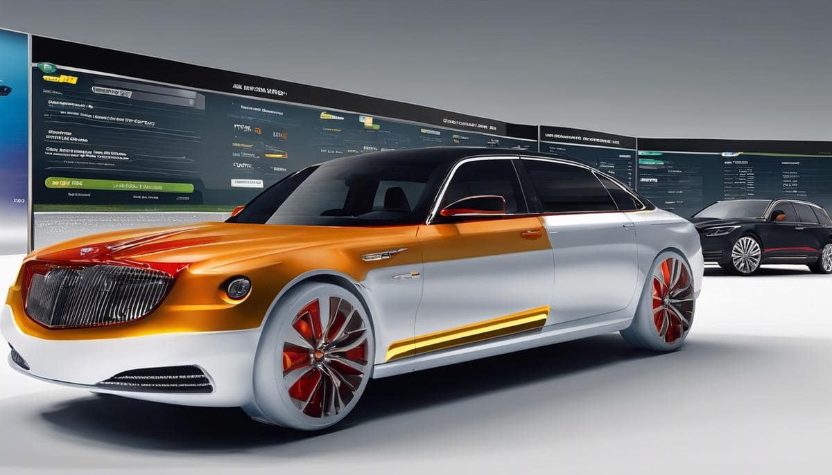 A visualization of cars representing the car rental market