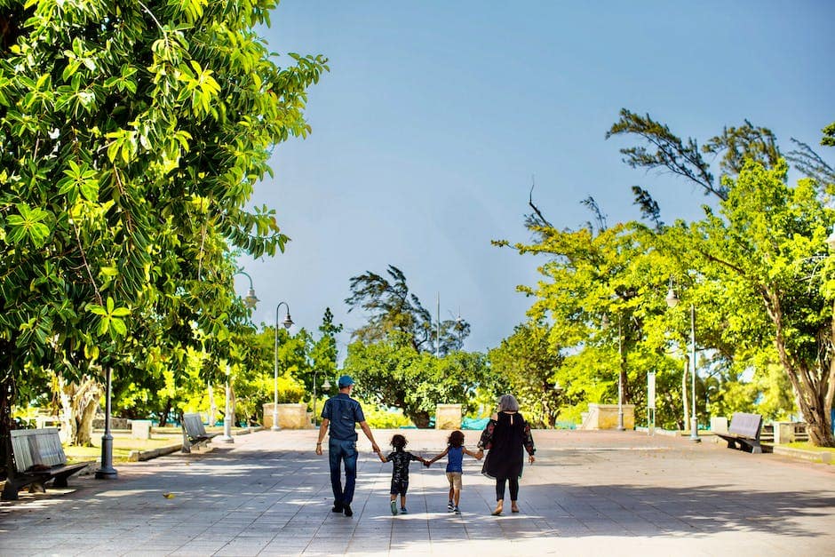 A family enjoying a nature walk in Kodaikanal.