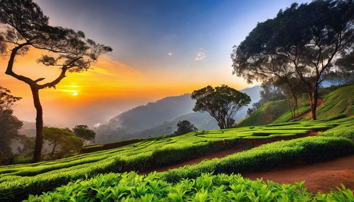 A breathtaking view of Kodaikanal hills, surrounded by lush greenery